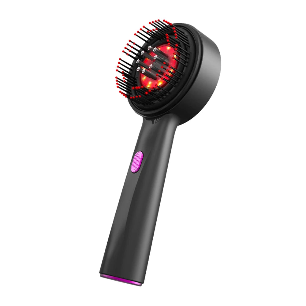 Vibration Scalp Comb with Red Light Therapy & Oil Applicator — Hair Growth & Anti‑Hair‑Loss Treatment