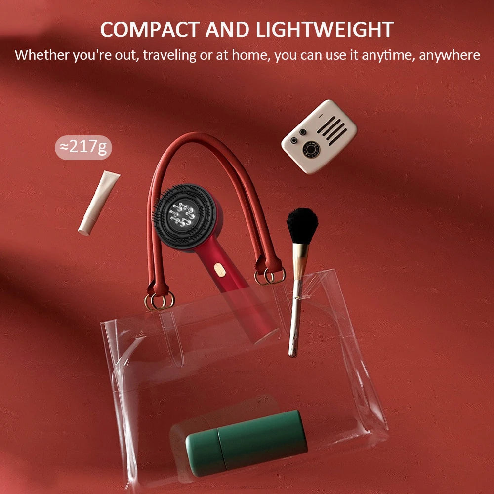 Vibration Scalp Comb with Red Light Therapy & Oil Applicator — Hair Growth & Anti‑Hair‑Loss Treatment
