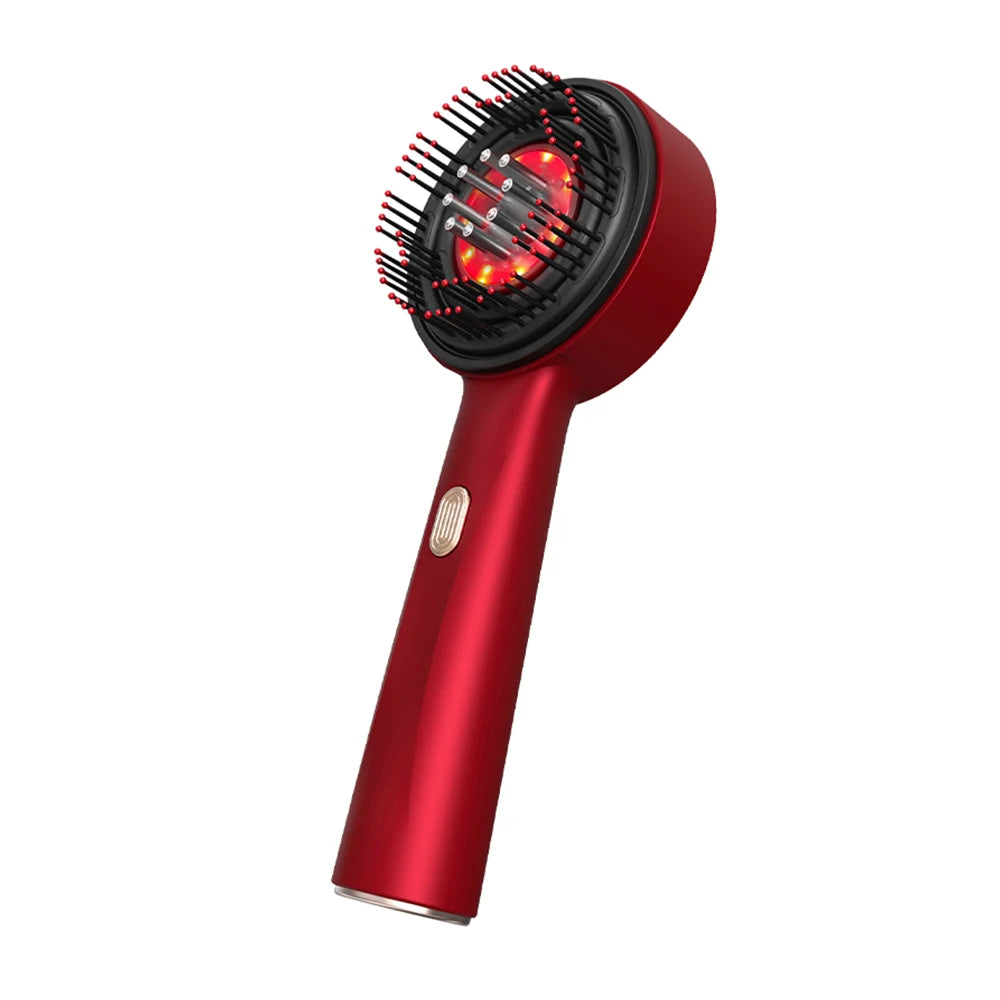 Vibration Scalp Comb with Red Light Therapy & Oil Applicator — Hair Growth & Anti‑Hair‑Loss Treatment
