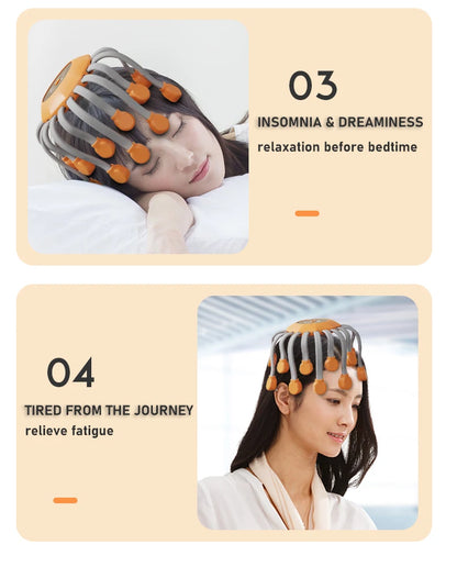 20‑Head Scalp Massager with Red Light Therapy — Octopus