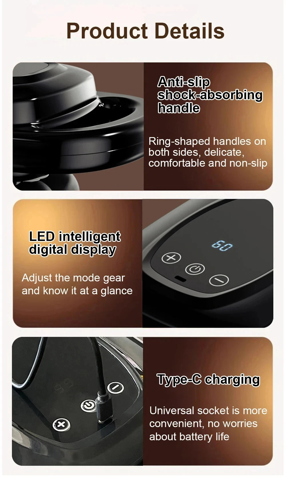 6-Head Deep Tissue Massage Gun