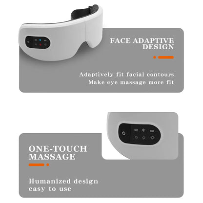 Smart Eye Massager – Foldable Bluetooth Hot‑Compress & Air‑Pressure Eye Mask