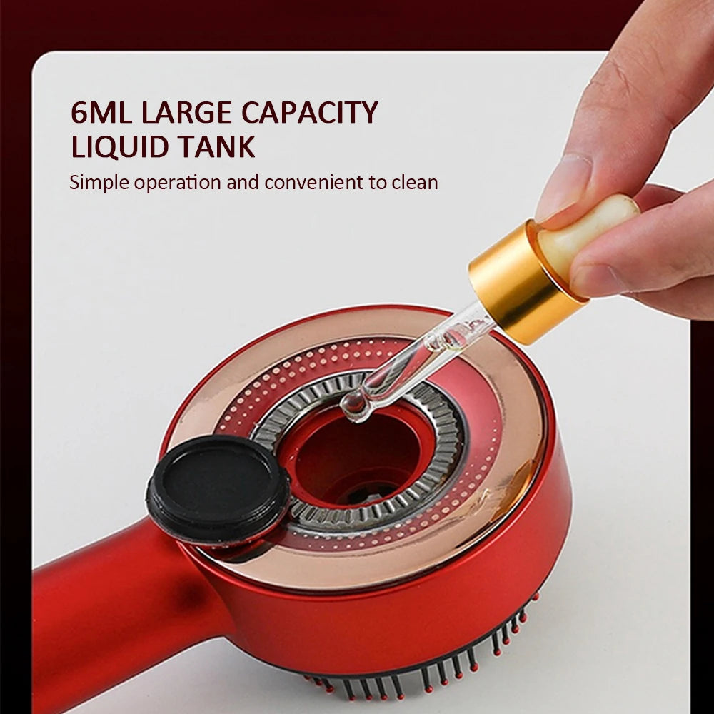 Vibration Scalp Comb with Red Light Therapy & Oil Applicator